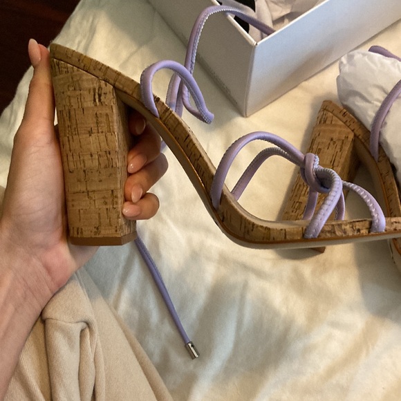 SCHUTZ SUZY HIGH BLOCK HEELS 8.5B smoky grape - Picture 2 of 3